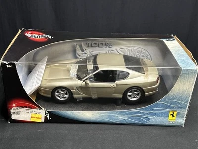 100% Hot Wheels 1/18 Scale Hot Wheels Ferrari 456M  Diecast Golden Sand Color - Image 1 of 4