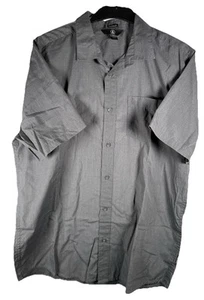 Volcom Mens Large Button Shirt Classic Fit Gray Short Sleeve - Picture 1 of 3
