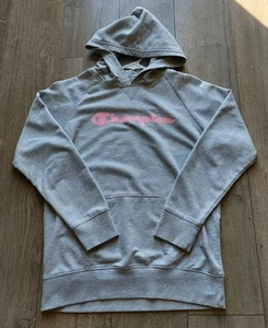 Champion Mädchen Große 10/12 Hoodie Kapuzenpullover grau pink Kinder Jugend - Bild 1 von 16