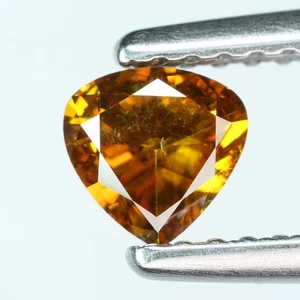0.55Ct Rare! 100% Natural No Treated SI-1 Pear Fancy Deep Reddish Orange Diamond - Picture 1 of 5