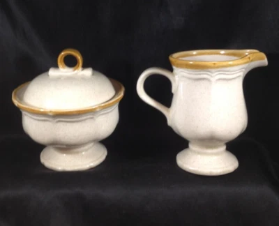 Mikasa Garden Club Covered Sugar Bowl Creamer Pitcher Set - Image 1 of 4