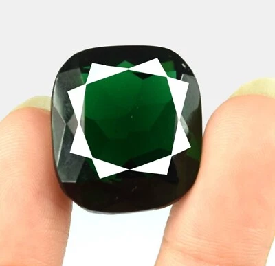 Cojín de piedras preciosas de amatista verde creado en laboratorio 41,85 quilates certificado A57263 nuevo stock Foto 1 de 3