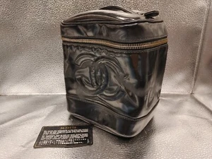 Auth KWW04 CHANEL Coco Mark Vertical Vanity Bag with Seal & Card from Japan - Picture 1 of 24