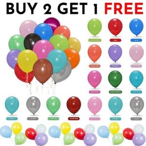 SCHLICHTE BALLONS Latex 10" BALLON HELIUM BALLONS Qualität Hochzeit Party Geburtstag - Bild 1 von 133