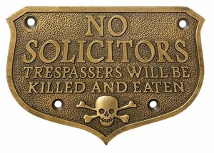 Piratenschädel keine Solicitors solide Messingplakette mit antikem Finish - Bild 1 von 1