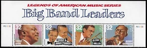 Scott #3099a (3096-99) Big Band Leaders Title Plate Block of 4 Stamps - MNH - Picture 1 of 1