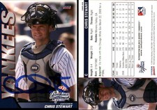 Chris Stewart Signed 2009 Choice Scranton/Wilkes-Barre Yankees #26 Card Auto AU