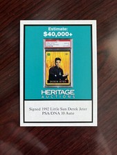 2022 Heritage Auctions National PROMO 1992 Little Sun Derek Jeter Signed **READ