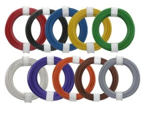 Modellbau-Litze 0,04mm² SET 10x10m-Ringe (versch. Farben) Grundpreis: 0,27€/m - Picture 1 of 2