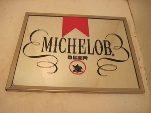 VECCHIO SPECCHIO BIRRA MICHELOB VINTAGE PUBBLICITÀ BARWARE MANCAVE - Foto 1 di 2