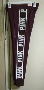 Pantalón ajustado marrón rosa de Victoria's Secret con logotipo ancho talla XS - Imagen 1 de 2