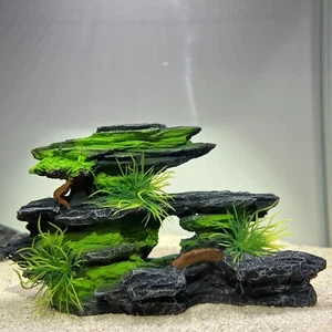 Aquarium Fish Tank Ornament Mountain Hiding Cave Shuttle Hole Decoration - Picture 1 of 6
