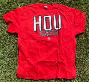 HOUSTON ROCKETS 2018 NBA PLAYOFFS XLARGE T-SHIRT~NEVER WORN-#RUN AS ONE - Picture 1 of 2