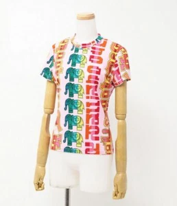 Vintage John Galliano 2003 Pink Elephant Print T-Shirt M used 2505SM - Bild 1 von 8