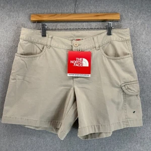 The North Face Soy Beige At Ease Shorts Cotton Cargo Hiking Womens Size 12 R NWT - Picture 1 of 12