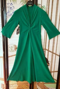 Maßgeschneidertes Midi Abendkleid, Smaragdgrün, Größe 40, Länge 125 cm - Bild 1 von 2
