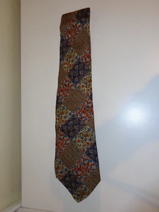 Christian Dior multi coloured patterned vintage neck tie - Picture 1 of 4