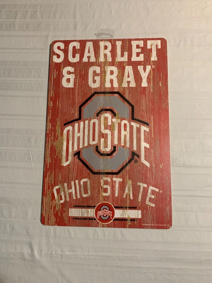 Ohio State Buckeyes NCAA 17" x 11" Wood Decorative Indoor Sign Wincraft - Image 1 of 2