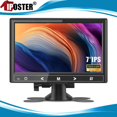 7" HDMI VGA Monitor 1024x600 IPS For CCTV Raspberry PS4 Truck Backup Camera - Image 1 of 4