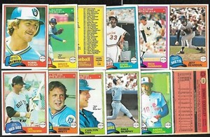 1981 OPC 81 O PEE CHEE TOPPS MLB BASEBALL CARD WHITE BACK 1-125 SEE LIST
