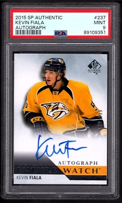 KEVIN FIALA 2015-16 SP Authentic Future Watch ROOKIE AUTO #/999 PSA 9 Mint RC - Image 1 of 2