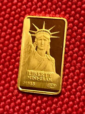 2 gram Credit Suisse/Valcambi  (Lady Liberty) 999,9 Fine Gold Registered Art Bar
