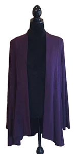 Chicos Travelers Duster Cardigan Sweater Jacket Size 3 US XL Open Sweet Shiraz - Picture 1 of 5