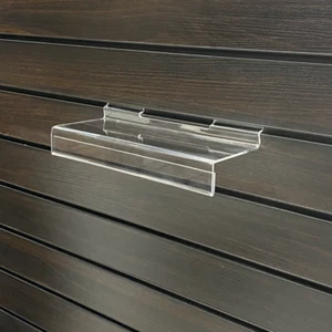 Slatwall large acrylic shoe shelf with ticket holder x 10 - Picture 1 of 1