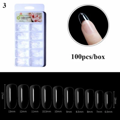 100Pcs Long Ballerina False Nail Tips Coffin Full/Half Cover DIY Manicure Tools↷ - Image 1 of 4