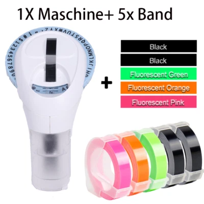 DYMO Omega Präge Beschriftungsgerät Schriftband 9mm 3D Embossing Label Maker