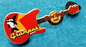 NAGOYA GRAMPUS EIGHT MASCOT SOCCER FOOTBALL TEAM GUITAR 2009 Hard Rock Cafe PIN - Picture 1 of 1