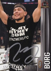 Ray Borg Signed 2015 Topps UFC Champions Black Rookie Card 197 RC /188 Autograph