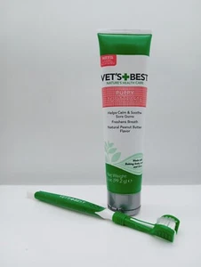 Vet’S Best Puppy Enzymatic Dog Toothpaste w/ Brush | Teeth Cleaning Fresh Breath - Picture 1 of 1