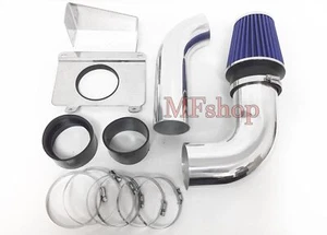 Blue For 1989-1993 Ford Mustang 5.0L V8 Heat Shield Cold Air Intake + Filter - Picture 1 of 1