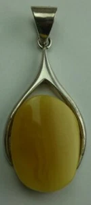 schöner Berinstein Anhänger Butterscotch mit 925er Silber - Bild 1 von 1