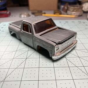 Vintage Metal Chevy Scotsdale Stepside Square Body Model Truck Body No Chassis