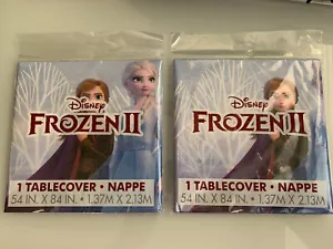 Disney Frozen II Plastic Table Cover 54" X 84" Party Supplies 2 Pack NEW SEALED - Picture 1 of 2