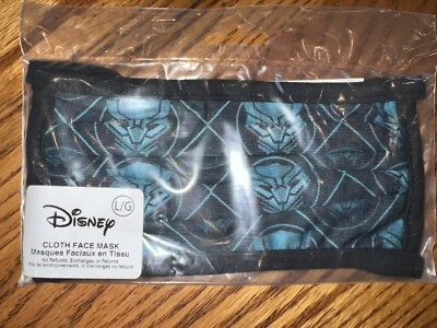 Disney Parks Black Panther Face Mask Adult Large Marvel Superhero New Sealed - Image 1 of 3