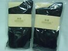 2 pair Women's  Over Knee Thigh High Boot Socks BLACK Solid Sox Size 9-11