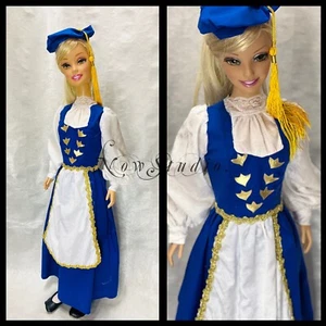 Icelandic Style Traditional Dress Barbie  Made For My Size  Barbie 38” . - Picture 1 of 1