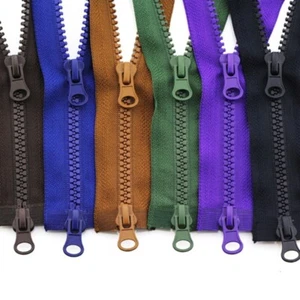 90cm Two Way Chunky Zip Double Slider Jacket Long Zips Portable Resin Zipper - Picture 1 of 31