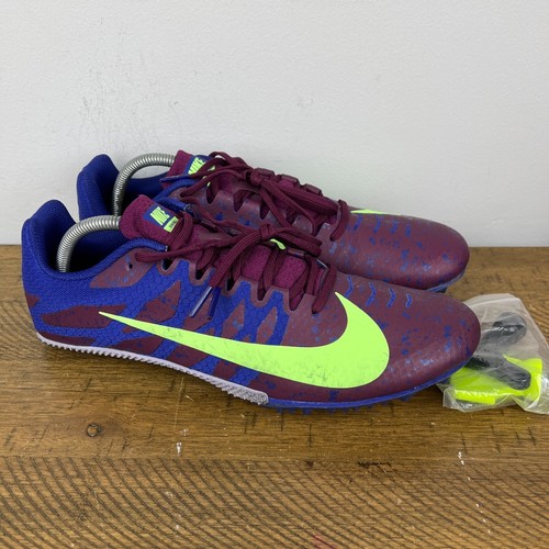Scarpe Nike Zoom Rival S Uomo 11.5 Viola Lime Pista Sprint Spikes Racing Sprinter