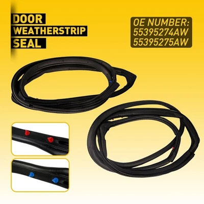 前门 Weatherstrip 密封适用于 2007 - 2018 吉普牧马人 55395274AW 55395275AW K — 第 1/4 张图片