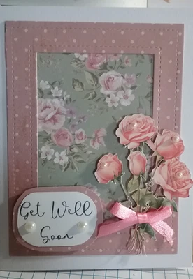 HANDMADE 3D  GET WELL GREETING CARD - Image 1 of 2