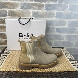 Womens Bullboxer B-52 Ankle Lug Boot Puddy faux leather elastic inset size 7 Med - Picture 1 of 16