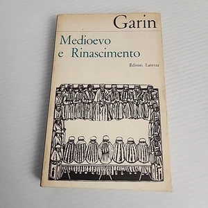 Eugenio Garin Medioevo e Rinascimento 1966 Paperback Italian Edition - Picture 1 of 16