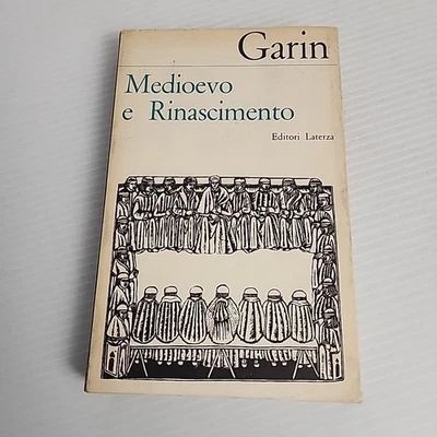 Eugenio Garin Medioevo e Rinascimento 1966 Paperback Italian Edition - Image 1 of 4