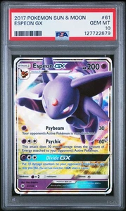 Pokémon Sun & Moon Espeon GX #61 2017 PSA 10 - Imagen 1 de 2