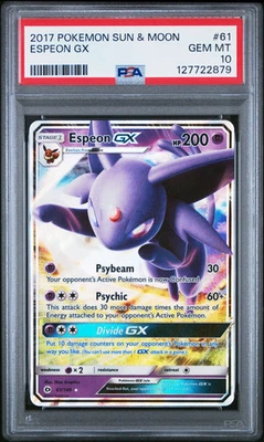 2017 Pokemon Sun & Moon Espeon GX #61 PSA 10 - Image 1 of 2