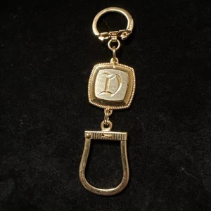 Vintage Goldtone & Silvertone Monogrammed D Keychain (Lot# 501) - Picture 1 of 7